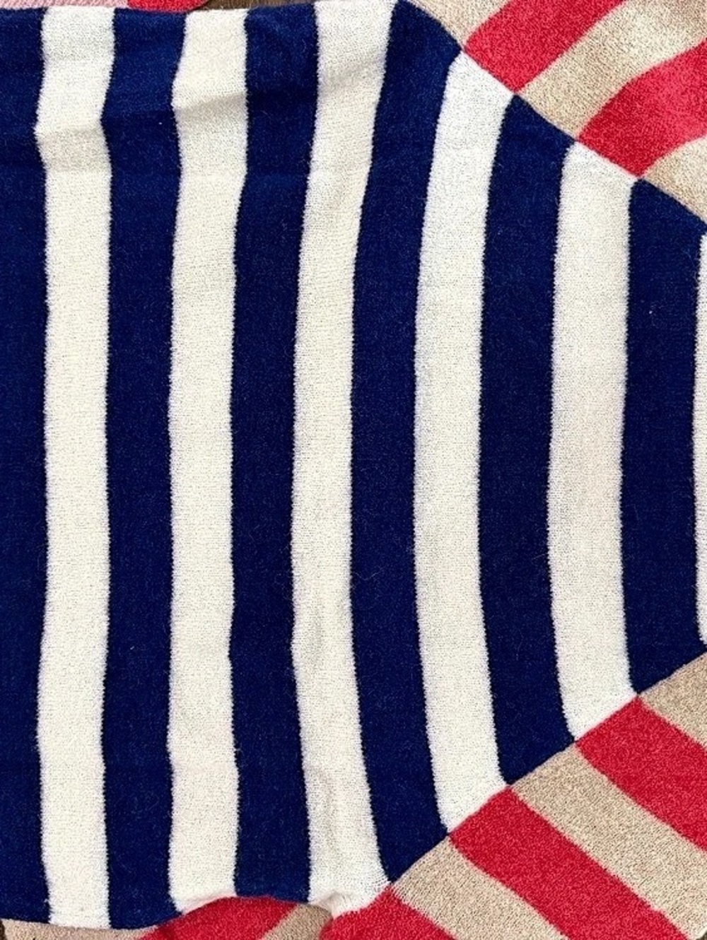 Boden Striped Wool Blend Sweater in Pink & Blue - Picture 4 of 8
